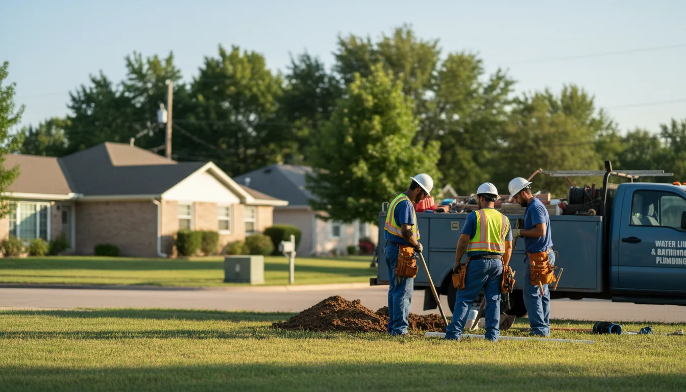 Residential water line and bathroom plumbing service in Oshkosh, NE